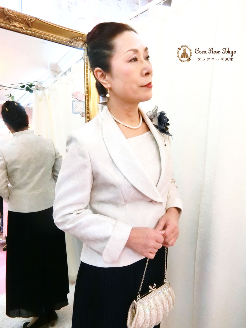 コーディネート2点セット！[フォーマルプリーツスカート+グレースジャケット]母親様・叔母様・祖母様に