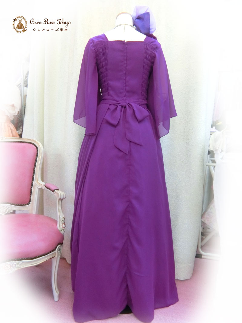 [ファルデンシア]マダム向け袖付きドレス