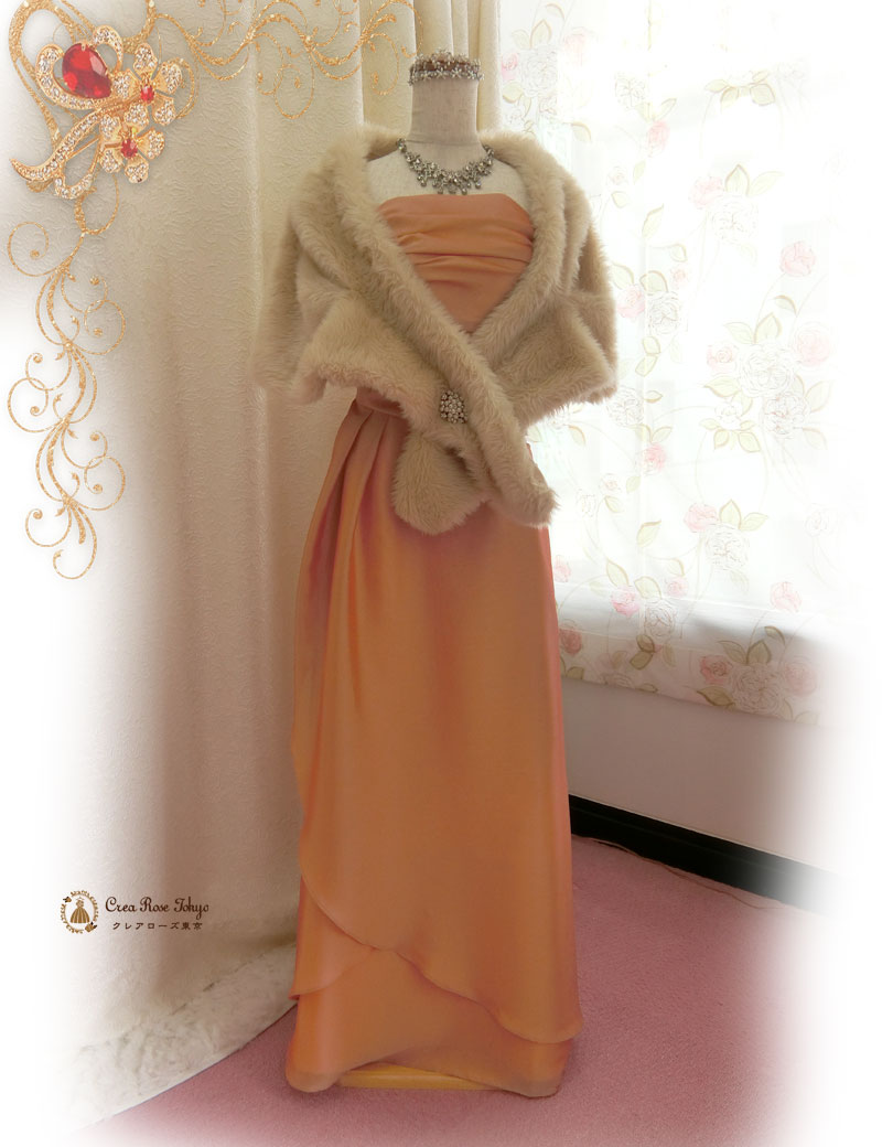 [カサブランデ]光沢感のあるオトナなロングドレス