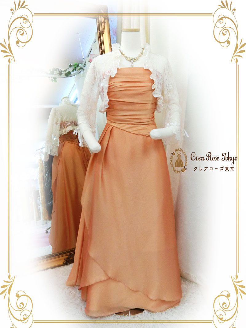 [カサブランデ]光沢感のあるオトナなロングドレス