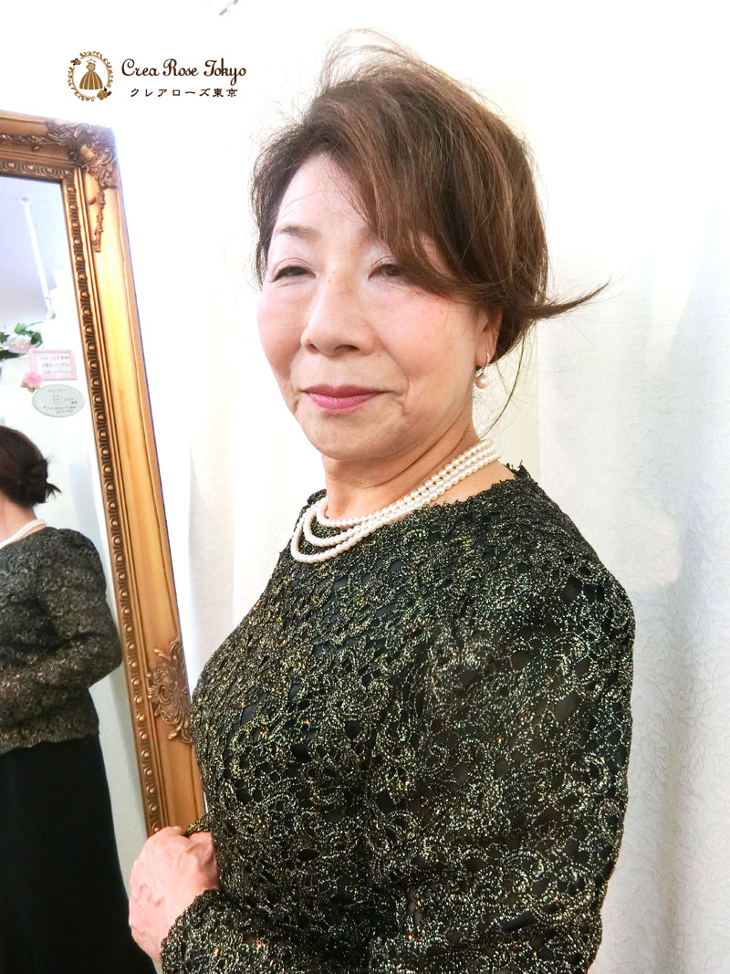 [エルビィ]ジャケットいらずの品のある洋装マザーズドレス、叔母様祖母様