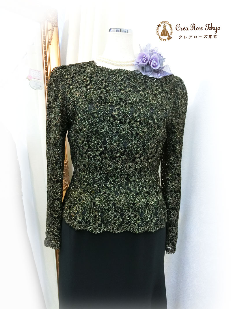 [エルビィ]ジャケットいらずの品のある洋装マザーズドレス、叔母様祖母様