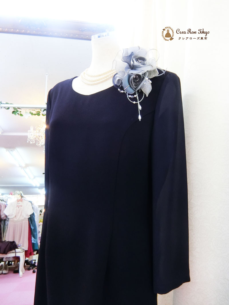 [ビヴァルディ]袖あり上品な母親ドレス