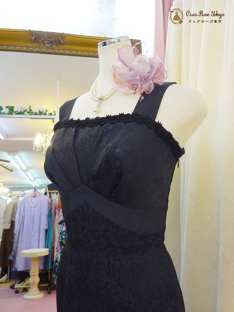 7〜9号の方、貴婦人のような品格が匂い立つロングドレスコーディネート2点セット【アシュケードドレス＋ジラーニャボレロ】マダムの結婚式やパーティーに