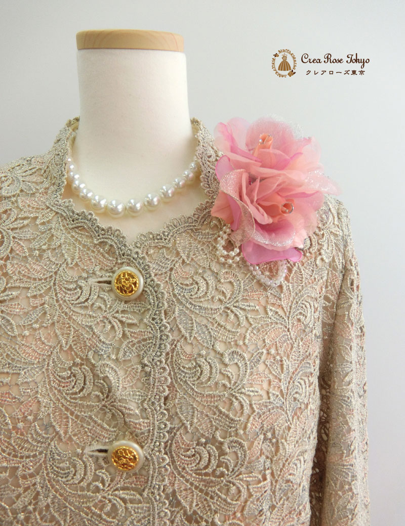 祖母様におすすめ【クラシカルジャケット】総レースが上品なミセスジャケット