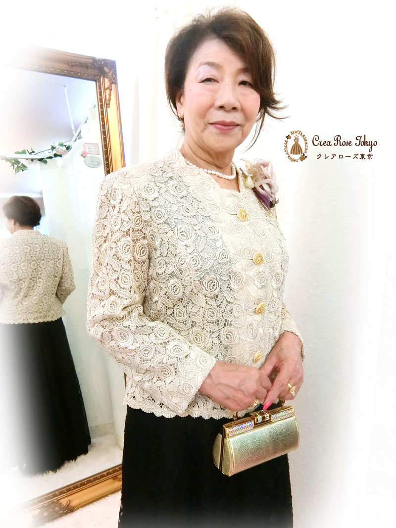 コーディネート2点ドレスセット！[パティオグレイス＋シールケローザジャケット]ミセスドレス