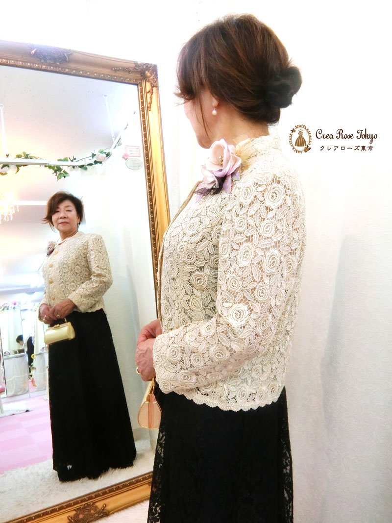 コーディネート2点ドレスセット！[パティオグレイス＋シールケローザジャケット]ミセスドレス