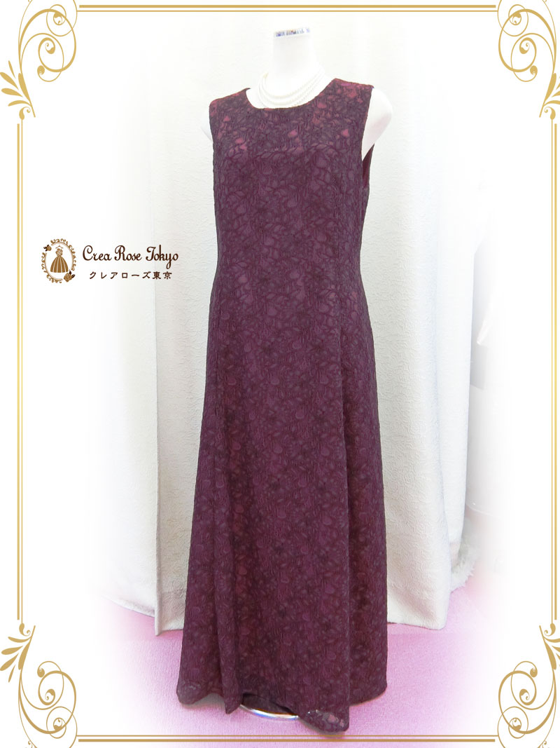 正礼装の2点セット大きいサイズ【パティオラズベリードレス＋パティオラズベリージャケット】オリジナル母親ロングドレス