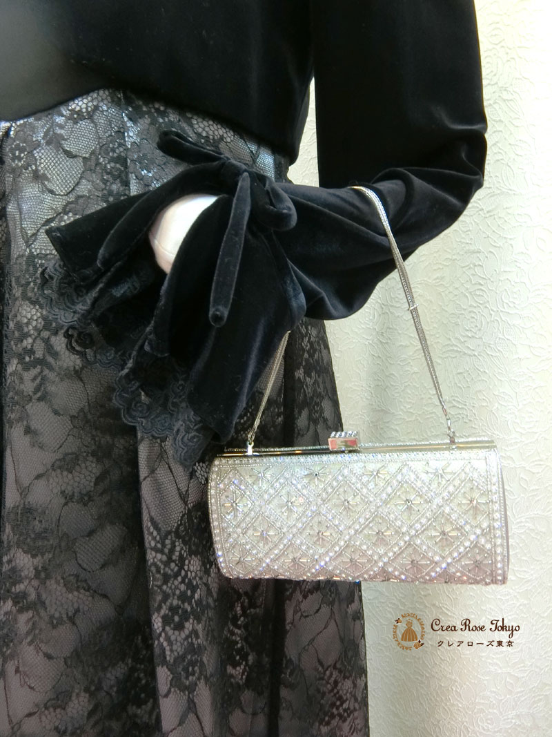 コーディネート二点セット[カトリネドレス+リラベルベットジャケット]上品で可愛らしい印象のブラックドレス