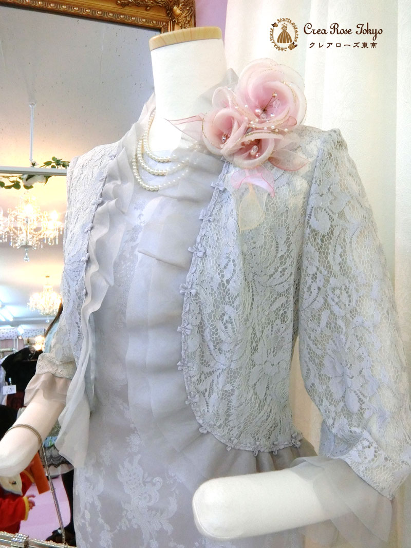 [ウンガログレーボレロジャケット]レースとフリルが素敵なジャケット