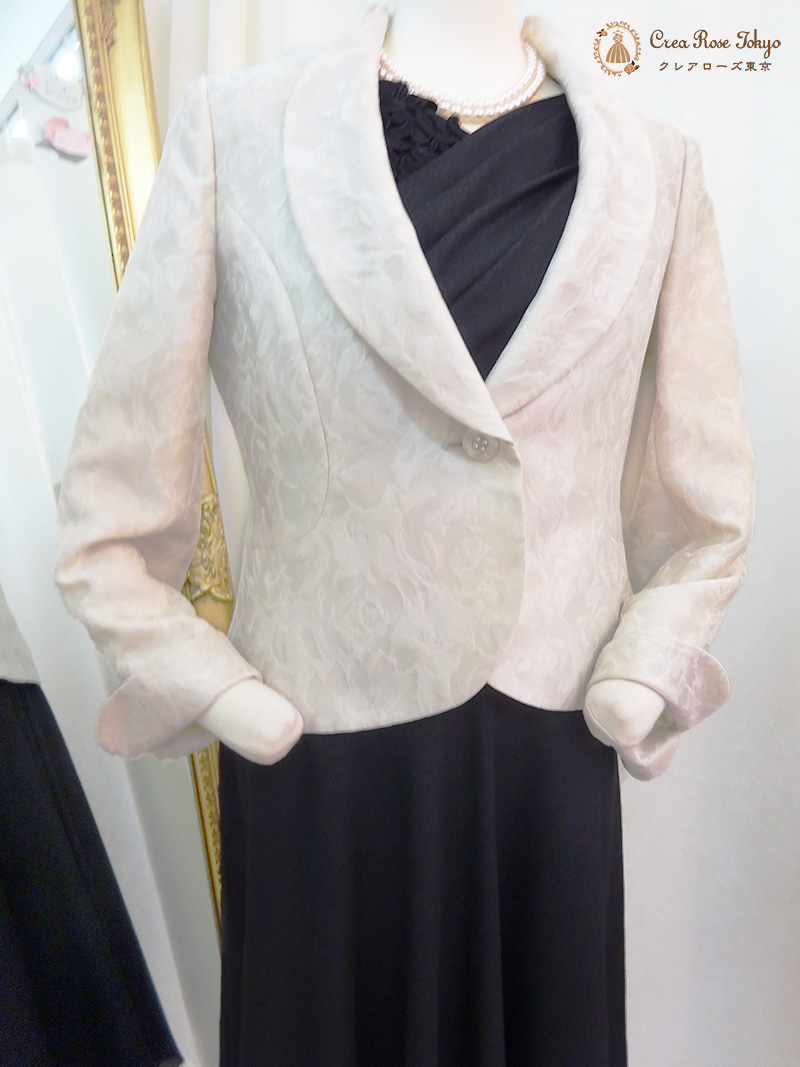 叙勲などの晴れの日に、最高にクラシカルで高貴な装いを【シャロンドレス＋グレースジャケット】ミドル世代のジャケット着用ドレスアップに