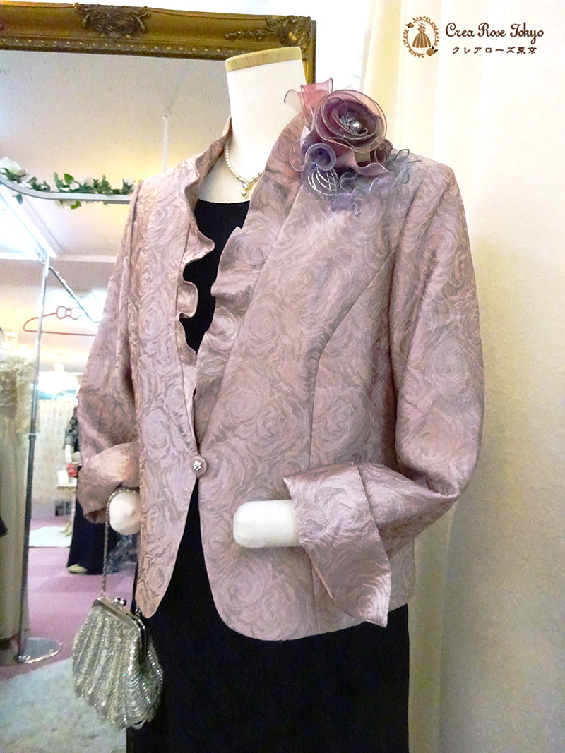 ゆったり3L~4Lサイズ!ご親族様向けコーディネート2点セット【クレメントレディジャケット+アベニールドレス】叔母様・祖母様に