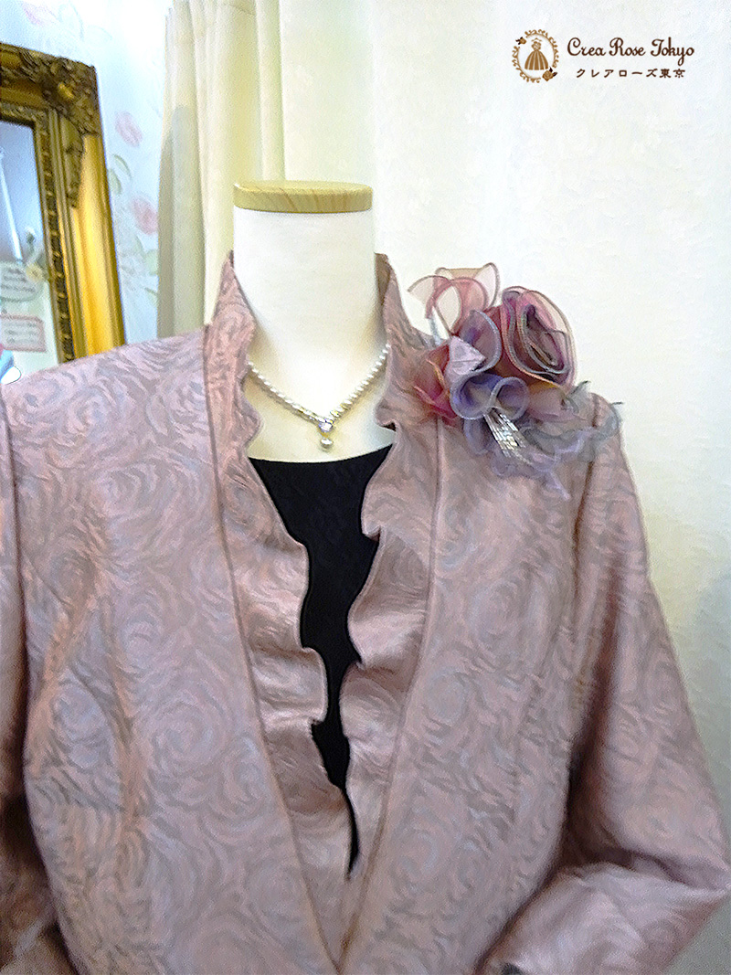 ゆったり3L~4Lサイズ!ご親族様向けコーディネート2点セット【クレメントレディジャケット+アベニールドレス】叔母様・祖母様に