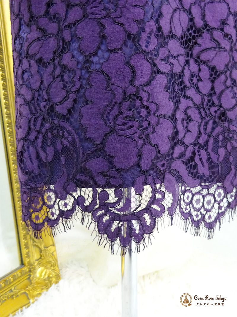 【ラズウェルグレープドレス】気品ある紫色のワンピースドレス、叔母様・祖母様人気ドレス