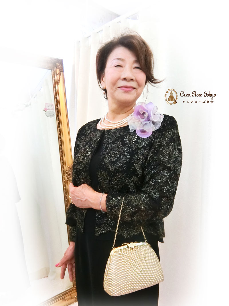 [ボルティーナドレス]ジャケットいらずの洋装マザーズドレス、叔母様祖母様