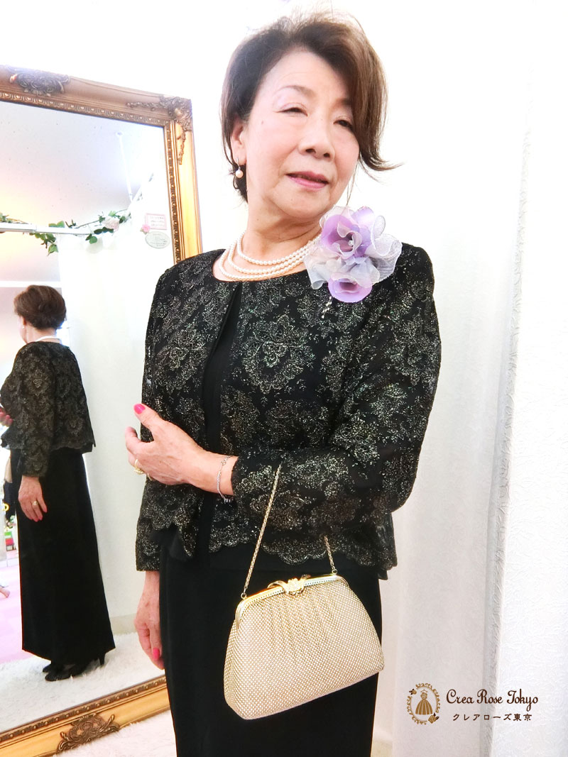 [ボルティーナドレス]ジャケットいらずの洋装マザーズドレス、叔母様祖母様