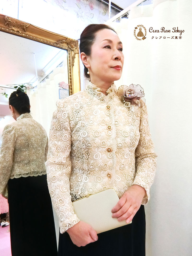 [ハミリアゴールドジャケット]立ち襟が大人気！母親様・叔母様・祖母様に