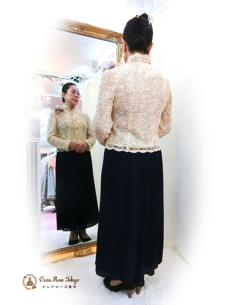 [ハミリアゴールドジャケット]立ち襟が大人気！母親様・叔母様・祖母様に