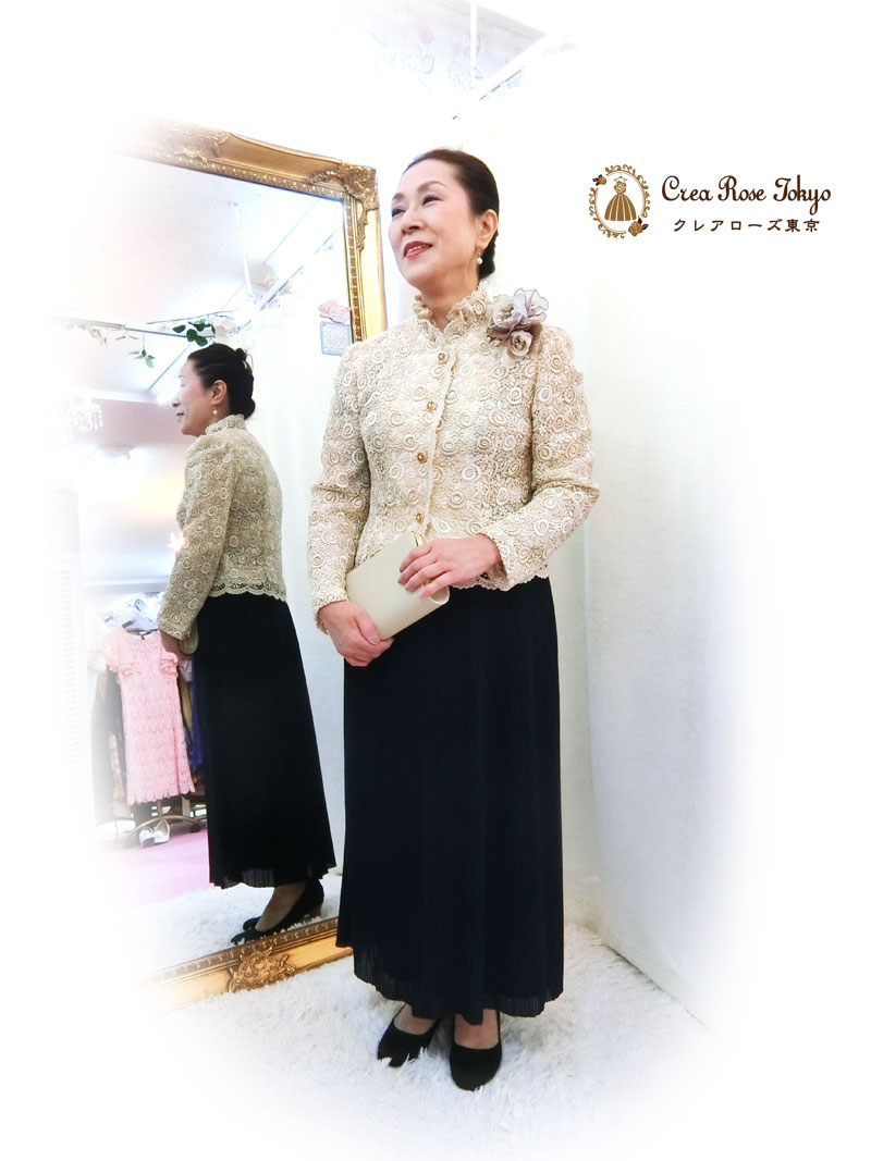 [ハミリアゴールドジャケット]立ち襟が大人気！母親様・叔母様・祖母様に