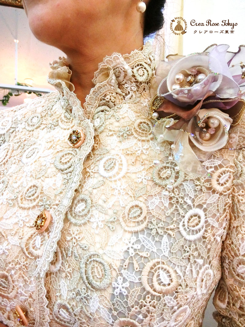 [ハミリアゴールドジャケット]立ち襟が大人気！母親様・叔母様・祖母様に