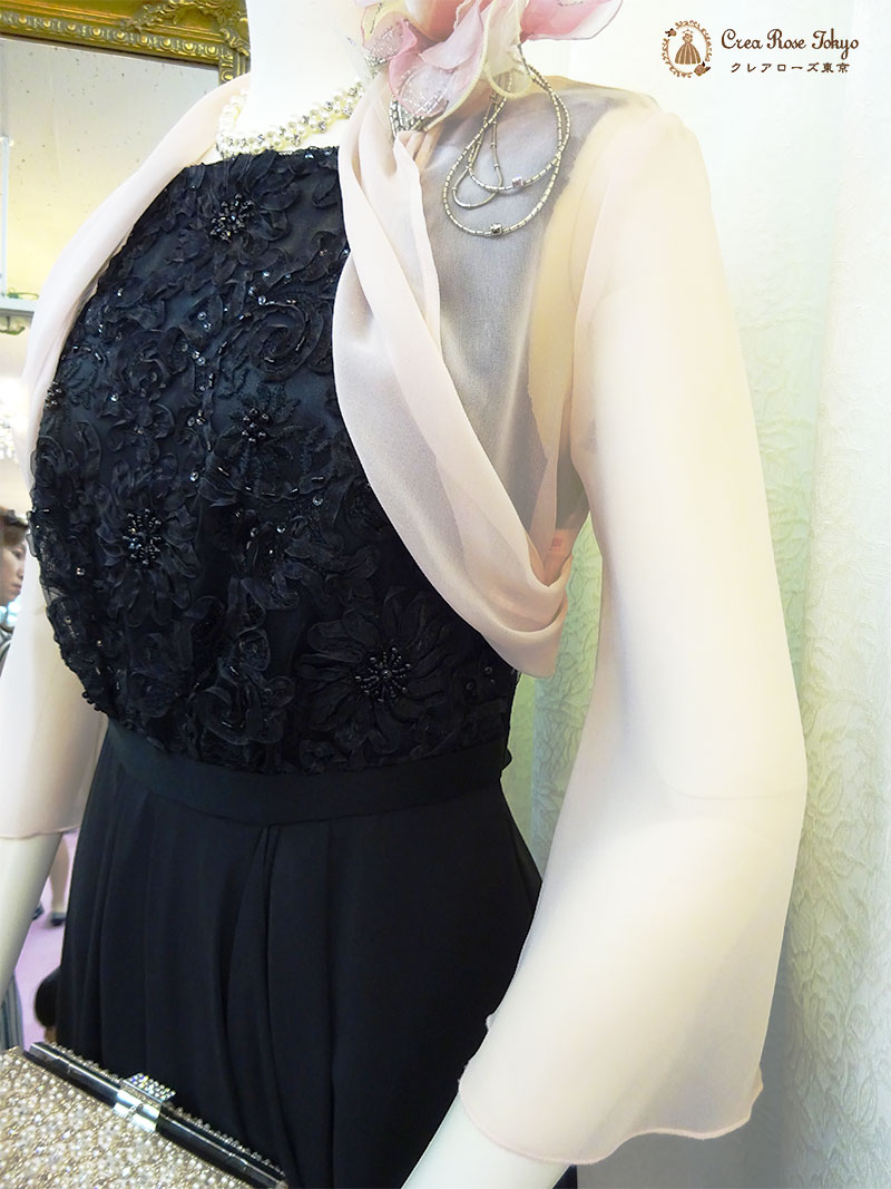 【ソフトベールボレロ】透け感のあるベルスリーブのボレロ