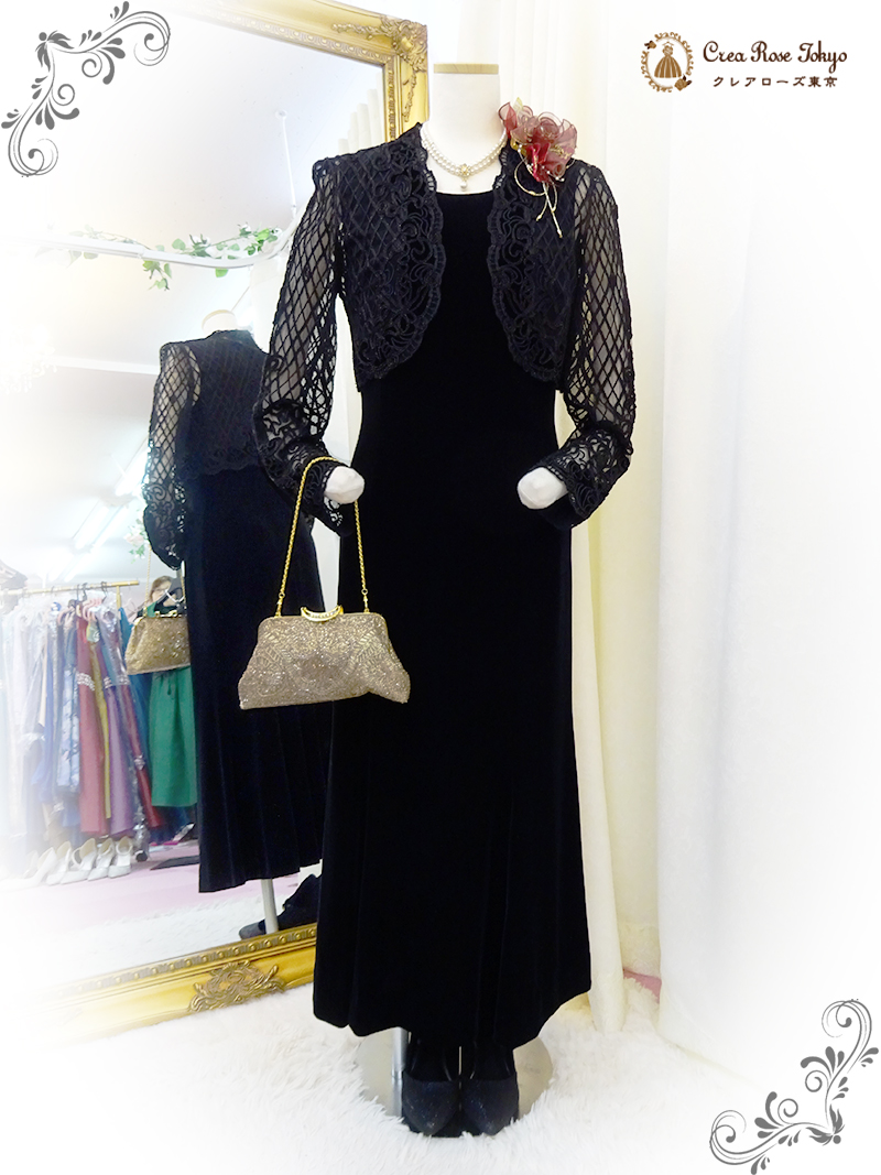 日本製 高級【レーシーグランデジャケット】刺繍レースのボレロジャケット、お母様・ご親族様に