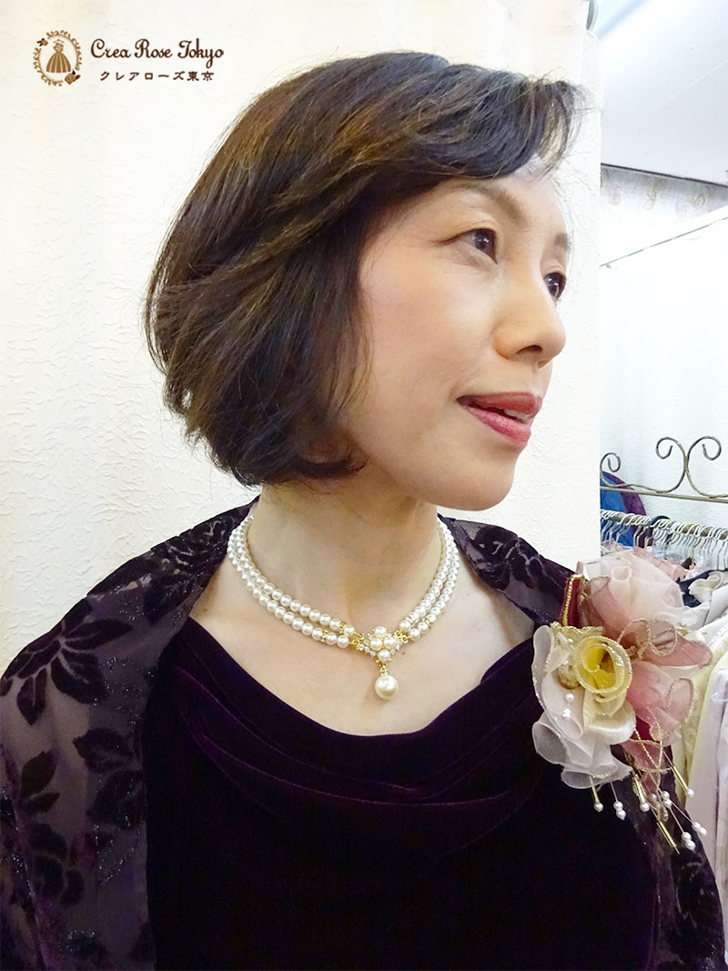 リュクスな印象に！薔薇の刺繍が美しい【ジュリアシアングレースショール】ミセスにおすすめ