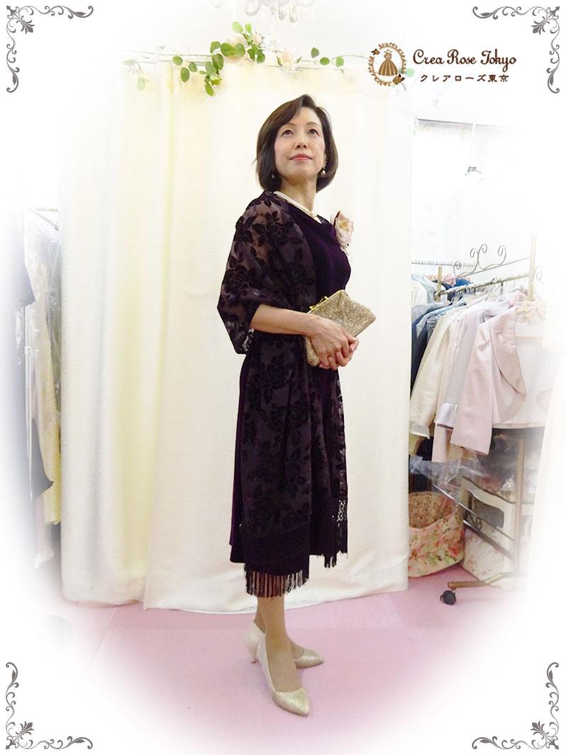 リュクスな印象に！薔薇の刺繍が美しい【ジュリアシアングレースショール】ミセスにおすすめ