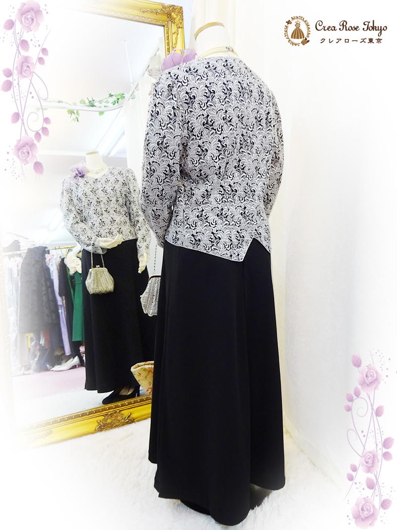 【グリットジャケット】上品な総レースミセスジャケット、祖母様に