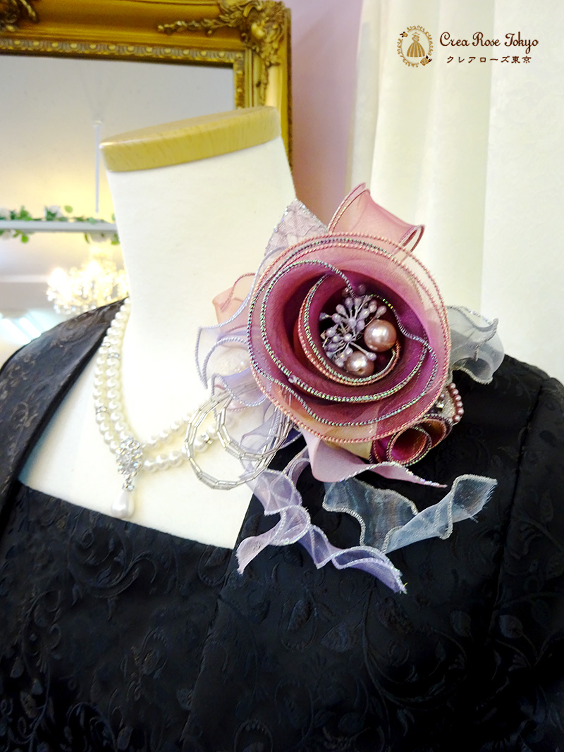 【ドリームリーフジャケット】上質な立体リーフ柄のオリジナルミセスジャケット