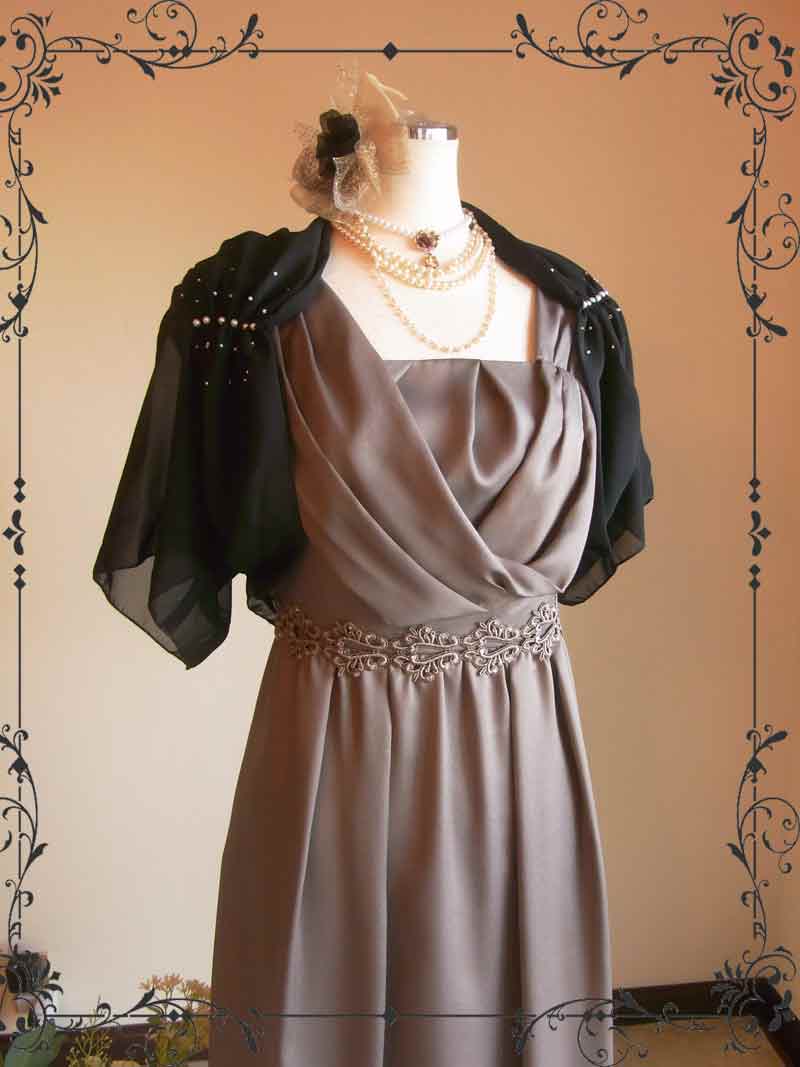 [サリー]エレガントな長めワンピースドレス