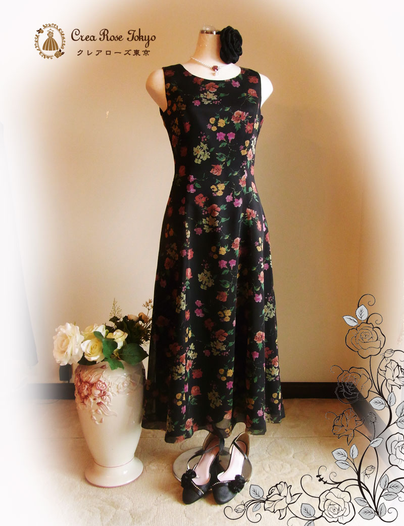 [アルテノアラ]ロングミディアム丈　長めワンピースドレス