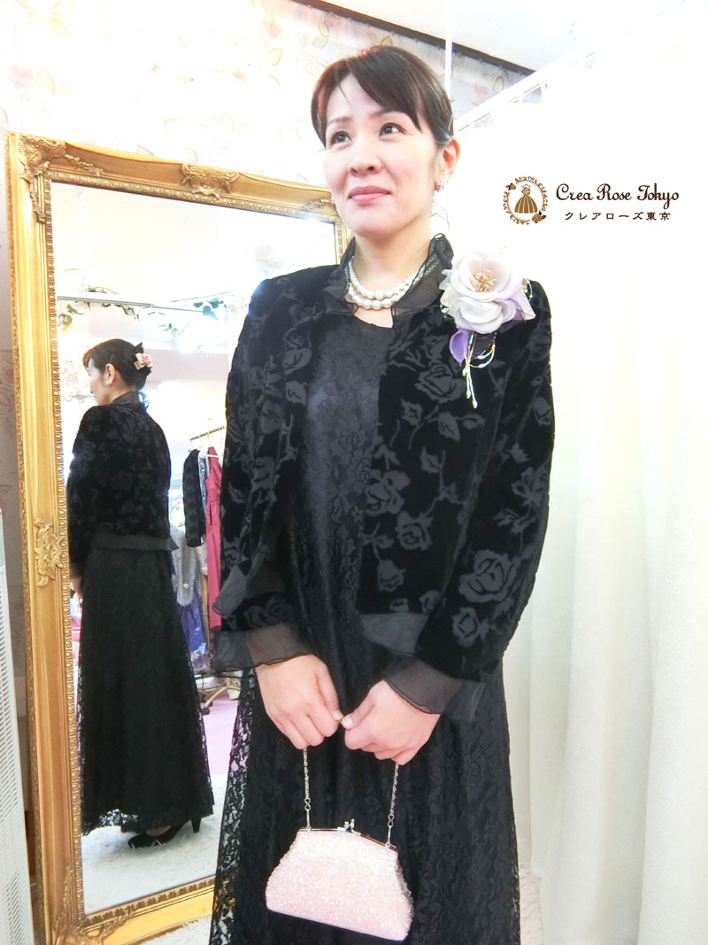 大きいサイズ【ベロアローズジャケット】秋冬におすすめジャケット