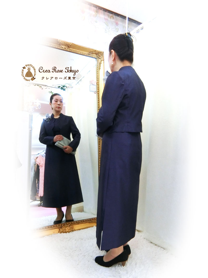 【スナイデルジャケット】ネイビーの上品祖母様向けジャケット