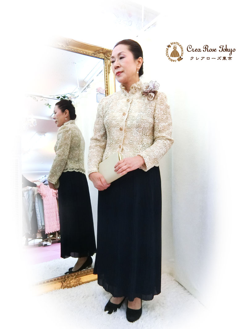 【シールケローザジャケット】総レースが上品なミセスジャケット