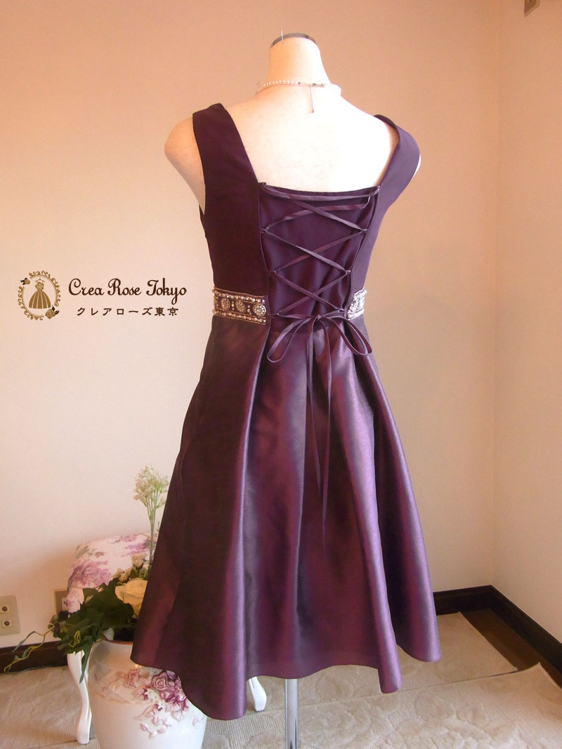 人気ドレスコーディネート2点セット！[セザンヌ+ブラックファーボレロ]結婚式お呼ばれ