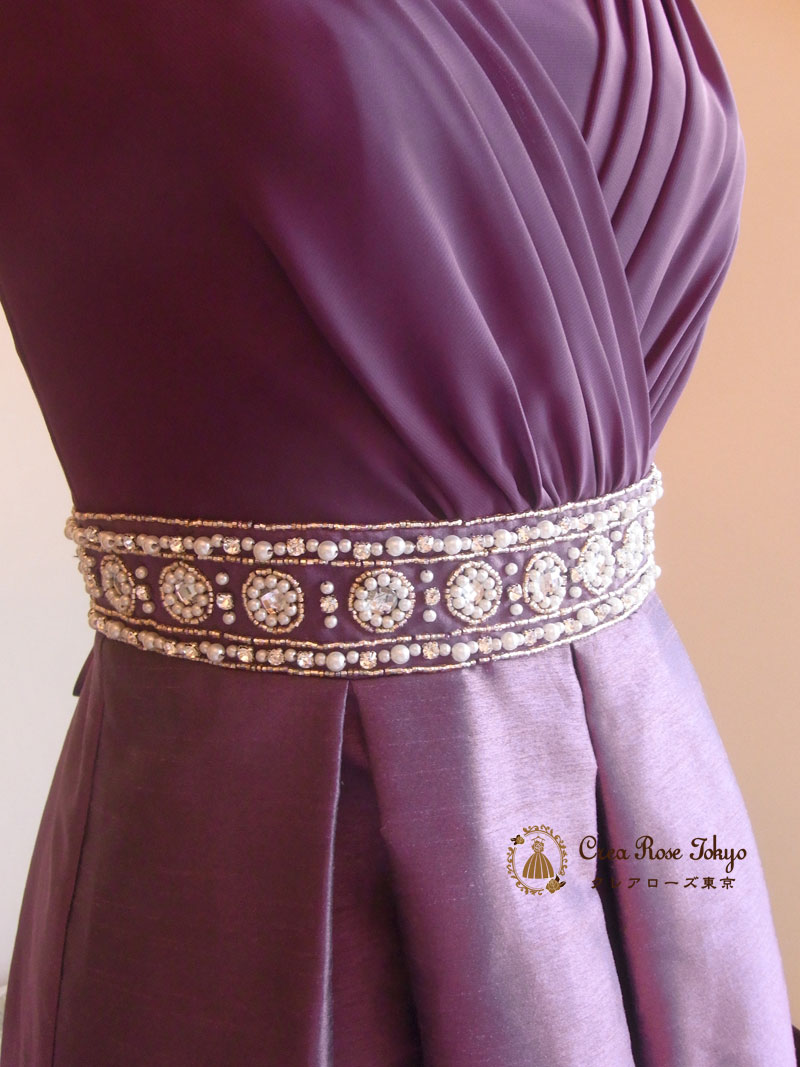 人気ドレスコーディネート2点セット！[セザンヌ+ブラックファーボレロ]結婚式お呼ばれ