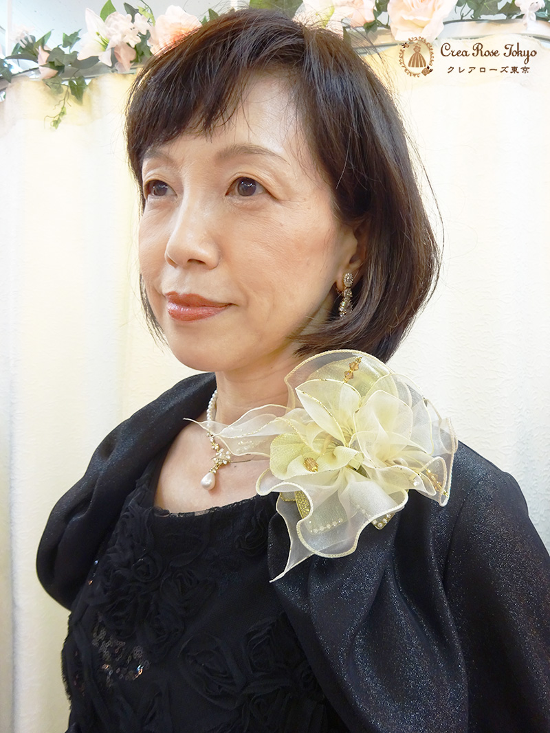 9号の方、穏やかな光沢で都会的なエレガンスが漂う【アガーテ・クリステルボレロ】結婚式のお母さま・ミセスのパーティや発表会に