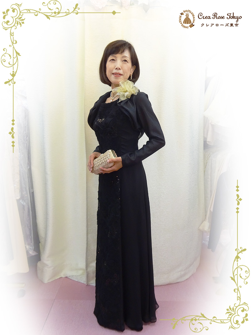 9号の方、穏やかな光沢で都会的なエレガンスが漂う【アガーテ・クリステルボレロ】結婚式のお母さま・ミセスのパーティや発表会に