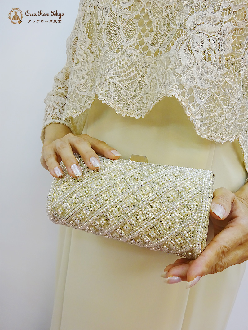 立ち襟が人気！総レースと穏やかな色合いで、装いを優雅に【メイサースボレロ】ミセスの結婚式やパーティーに