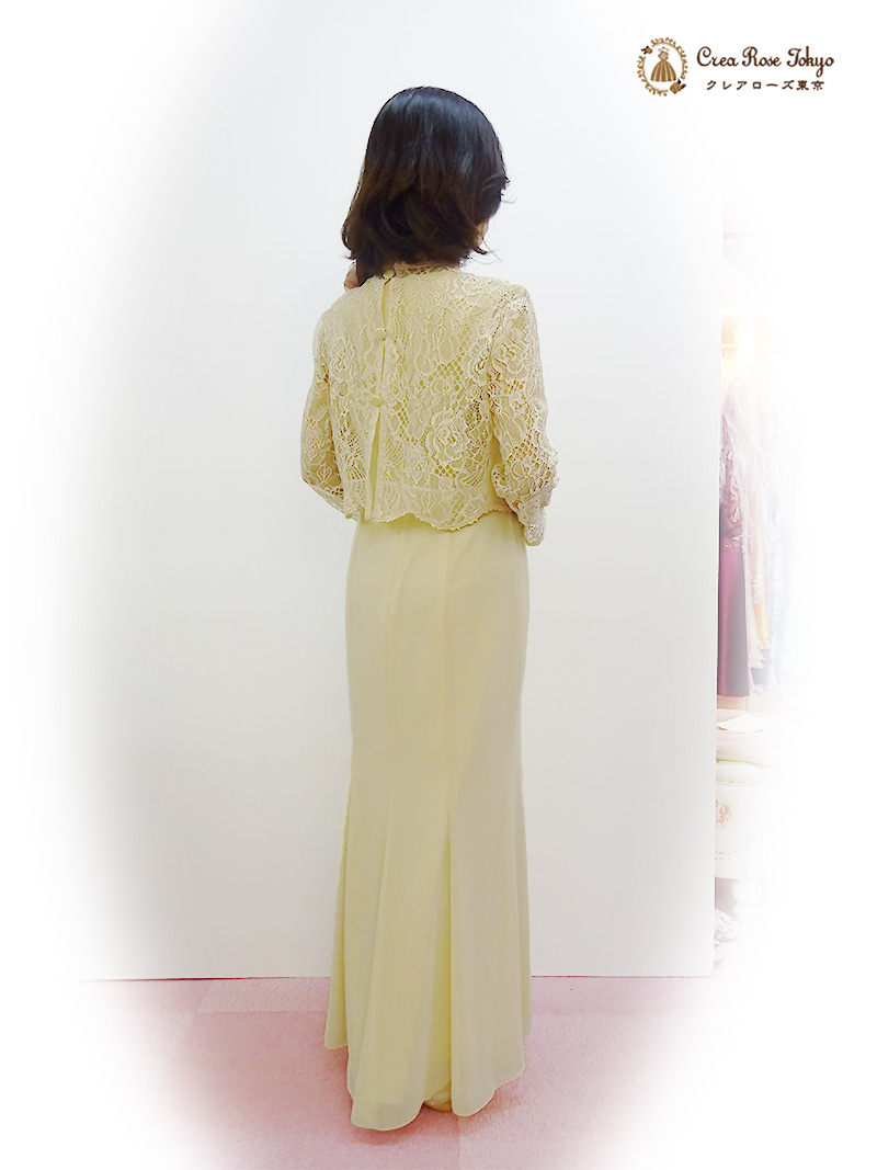 立ち襟が人気！総レースと穏やかな色合いで、装いを優雅に【メイサースボレロ】ミセスの結婚式やパーティーに