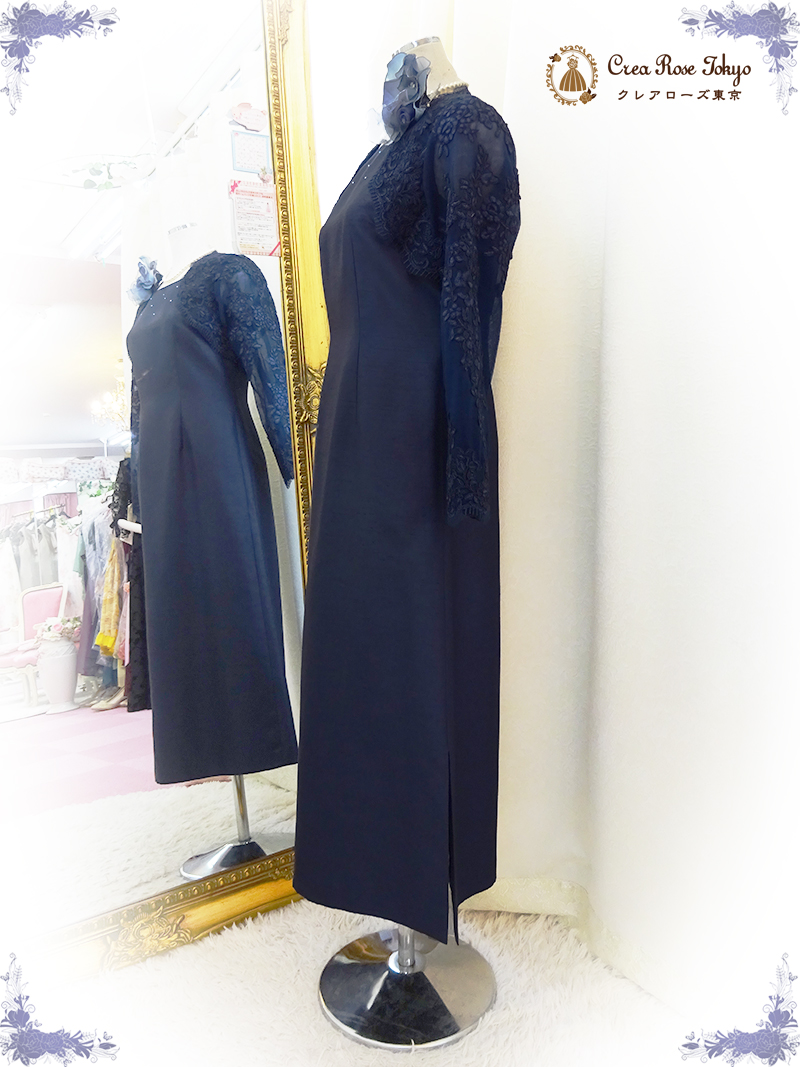 [グリセルダネイビーボレロ]人気のネイビー！豪華刺繍レースのボレロジャケット