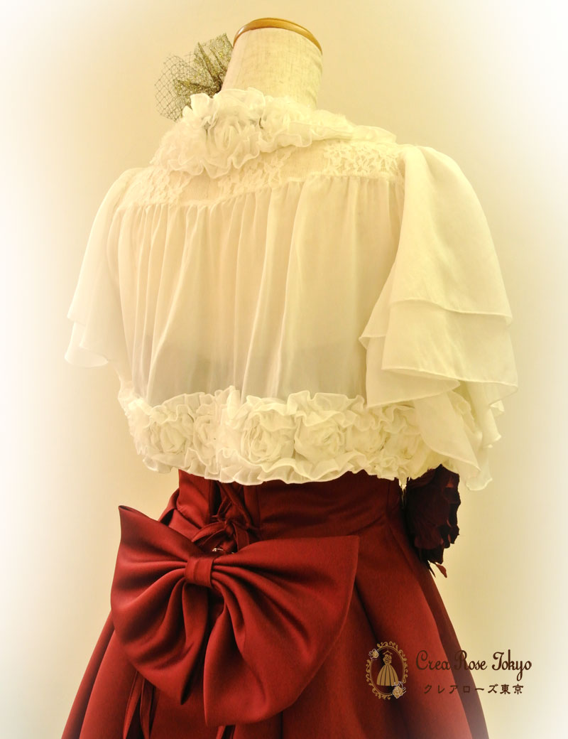 ネット申込み限定★コーディネート5点セット！[ドルチェ+スズランボレロホワイト]ゲストドレス