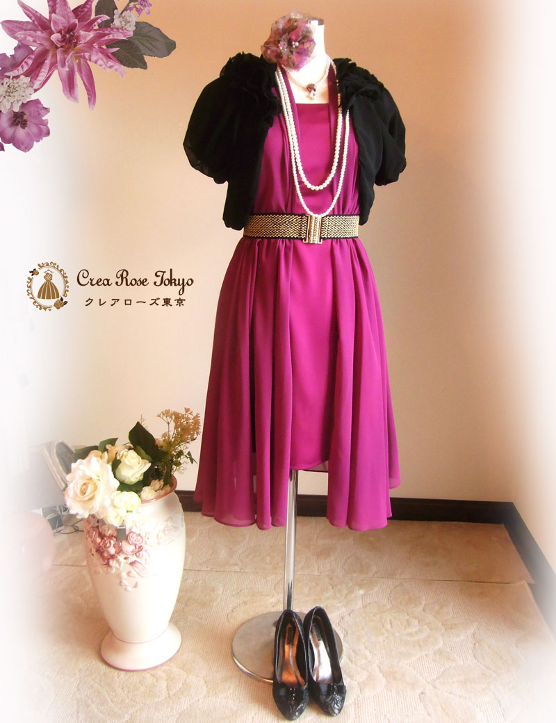 [リンジー]素敵な大人可愛いパーティードレス　Ｍサイズ