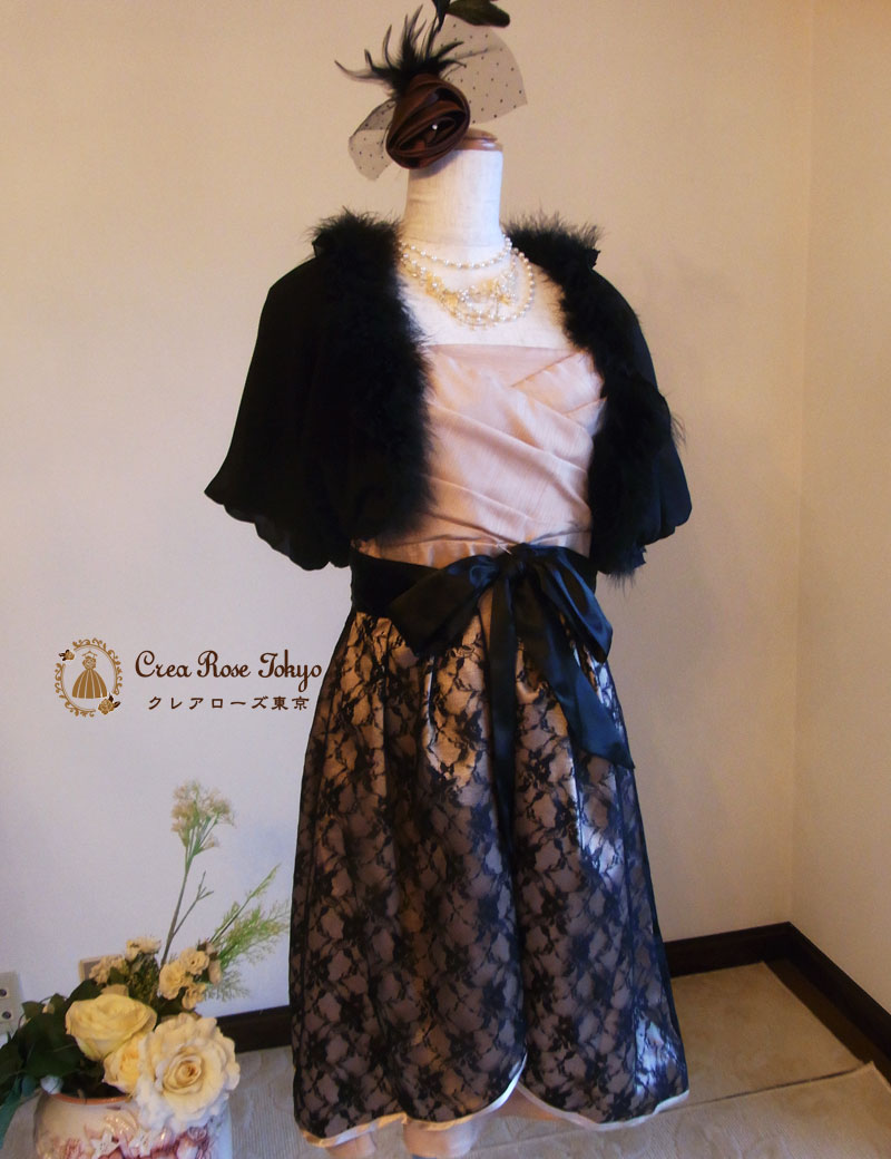 [ジョアンヌ]3wayベージュのパーティーワンピースドレス　Mサイズ