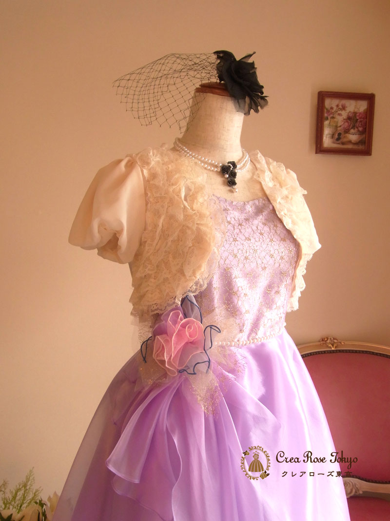 [キャロルボレロホワイト]ホワイトクリームのお嬢様ボレロ