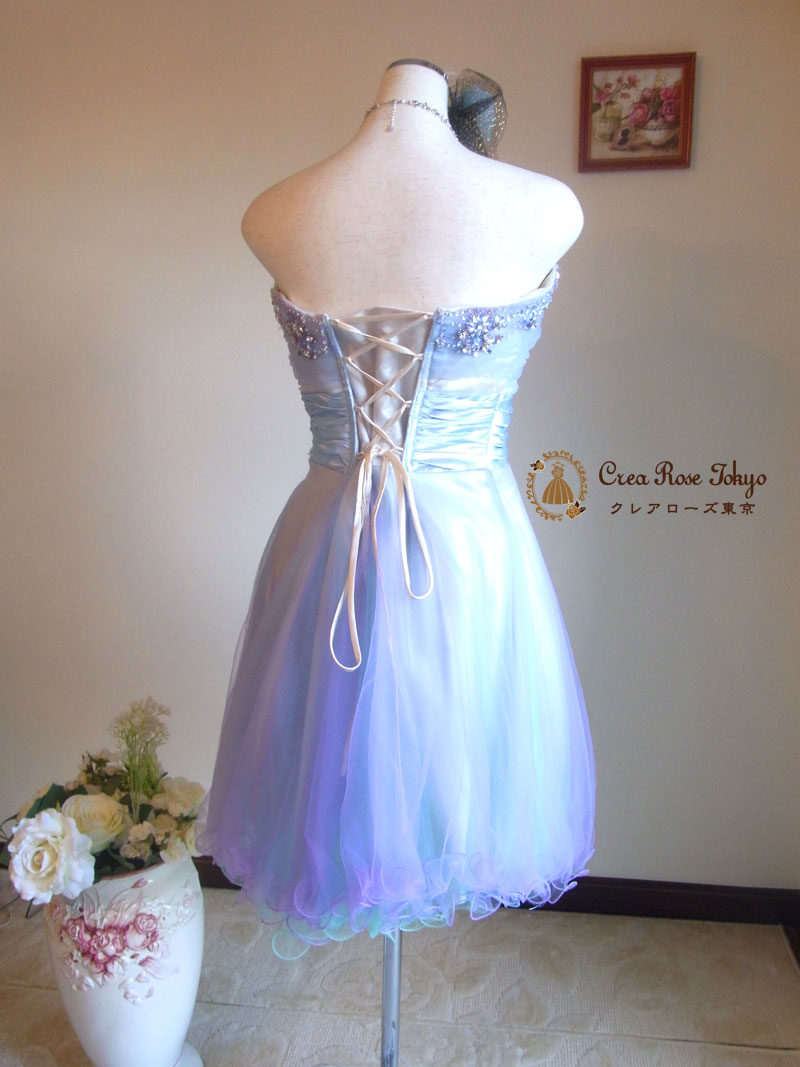 [クラリス]キラキラビジューのパーティードレス　Ｍ～ＬＬサイズ