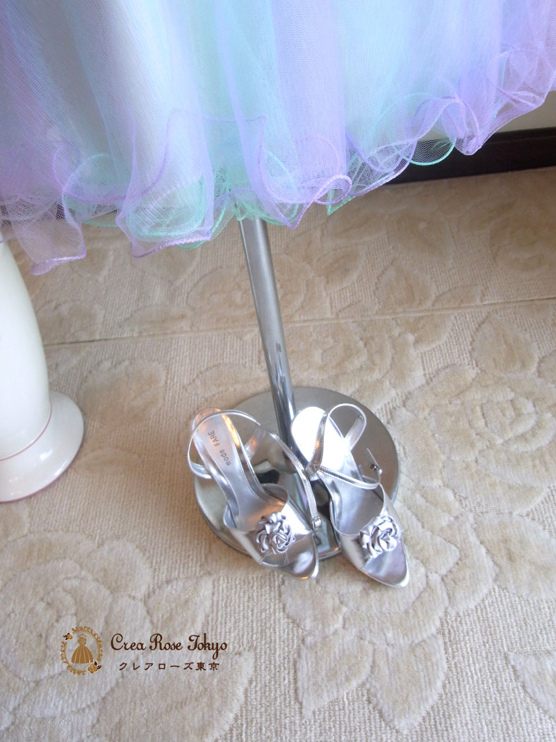 [クラリス]キラキラビジューのパーティードレス　Ｍ～ＬＬサイズ