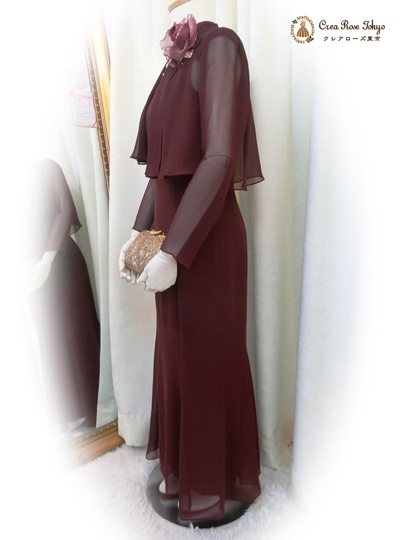 7号のお母さまに！[マルレーン・リリーボレロ]透け感のあるエレガントなボレロ