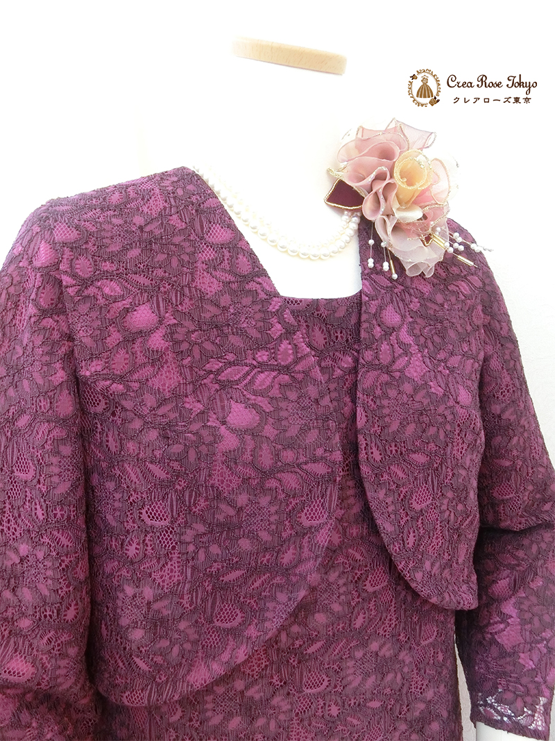 【パティオラズベリージャケット】ラズベリーカラーのミセスジャケット